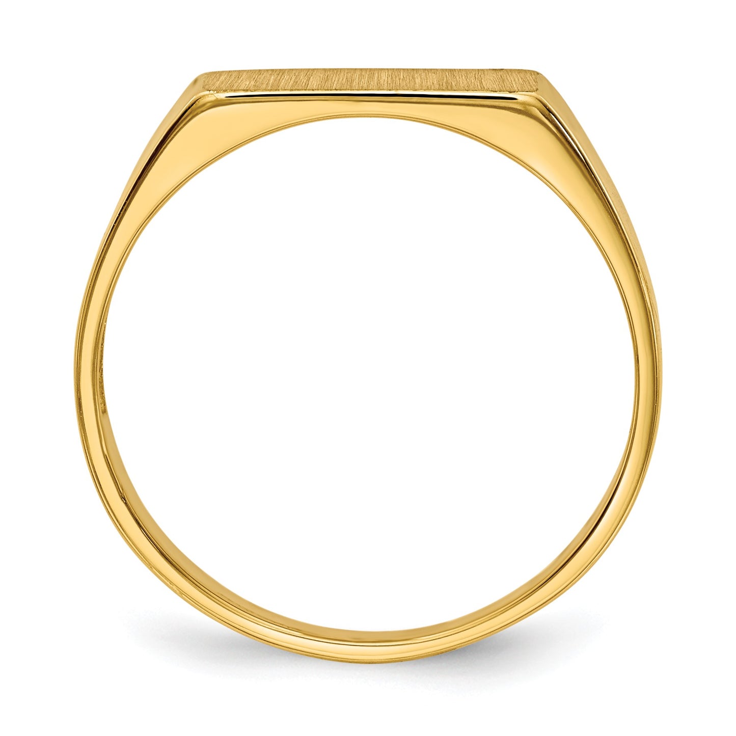 14k 12.0x5.5mm Rectangle Open Back Signet Ring