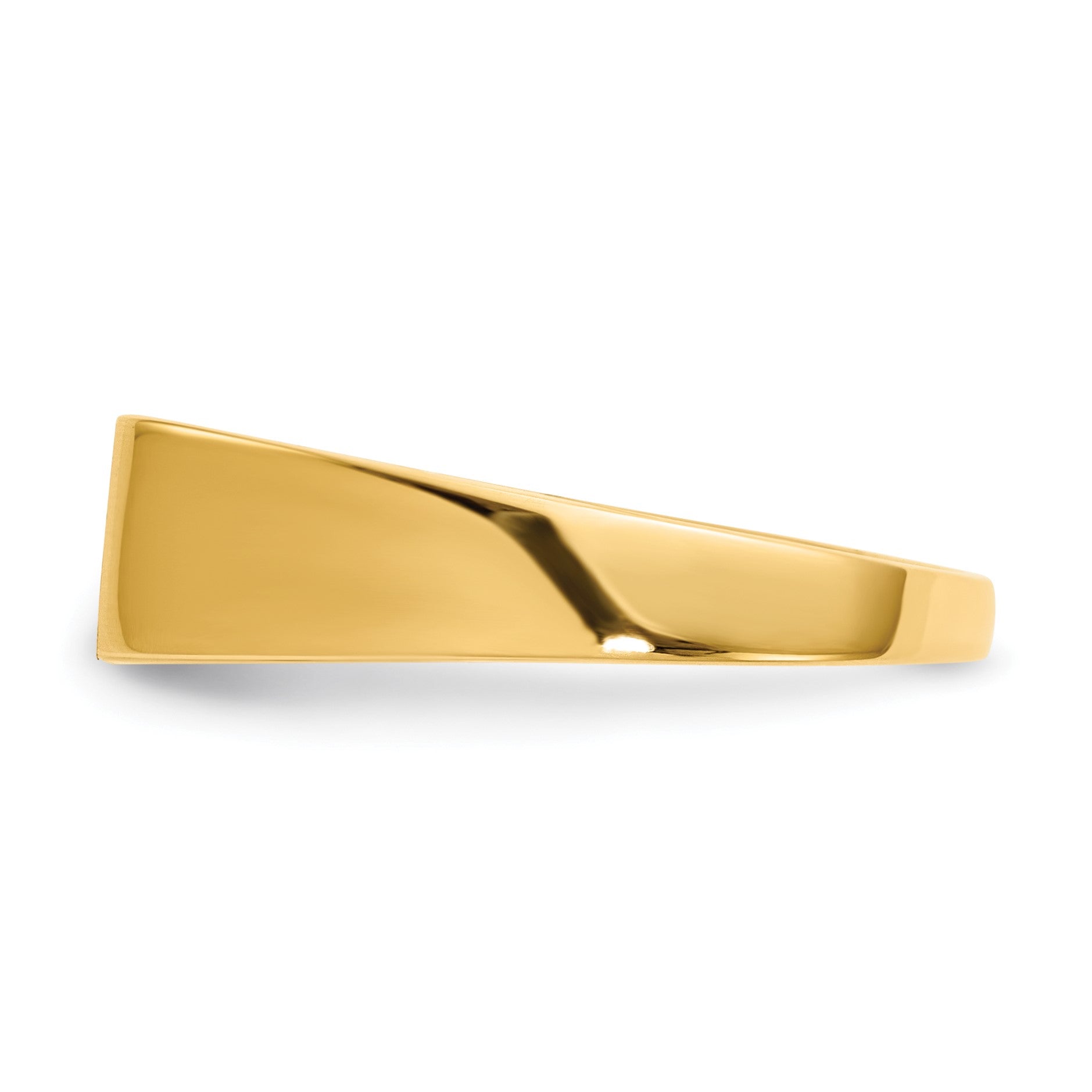 14k 12.0x5.5mm Rectangle Open Back Signet Ring