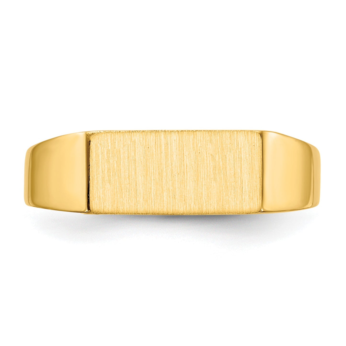 14k 12.0x5.5mm Rectangle Open Back Signet Ring