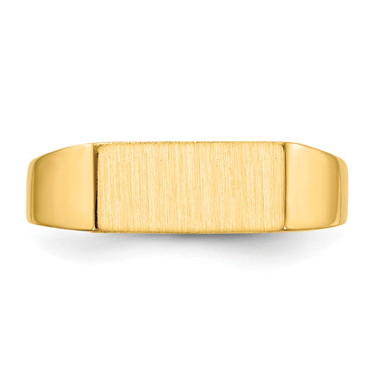14k 12.0x5.5mm Rectangle Open Back Signet Ring
