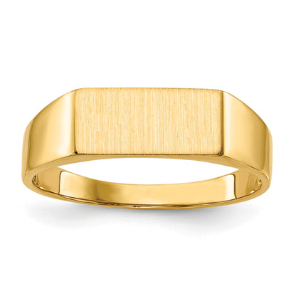 14k 12.0x5.5mm Rectangle Open Back Signet Ring