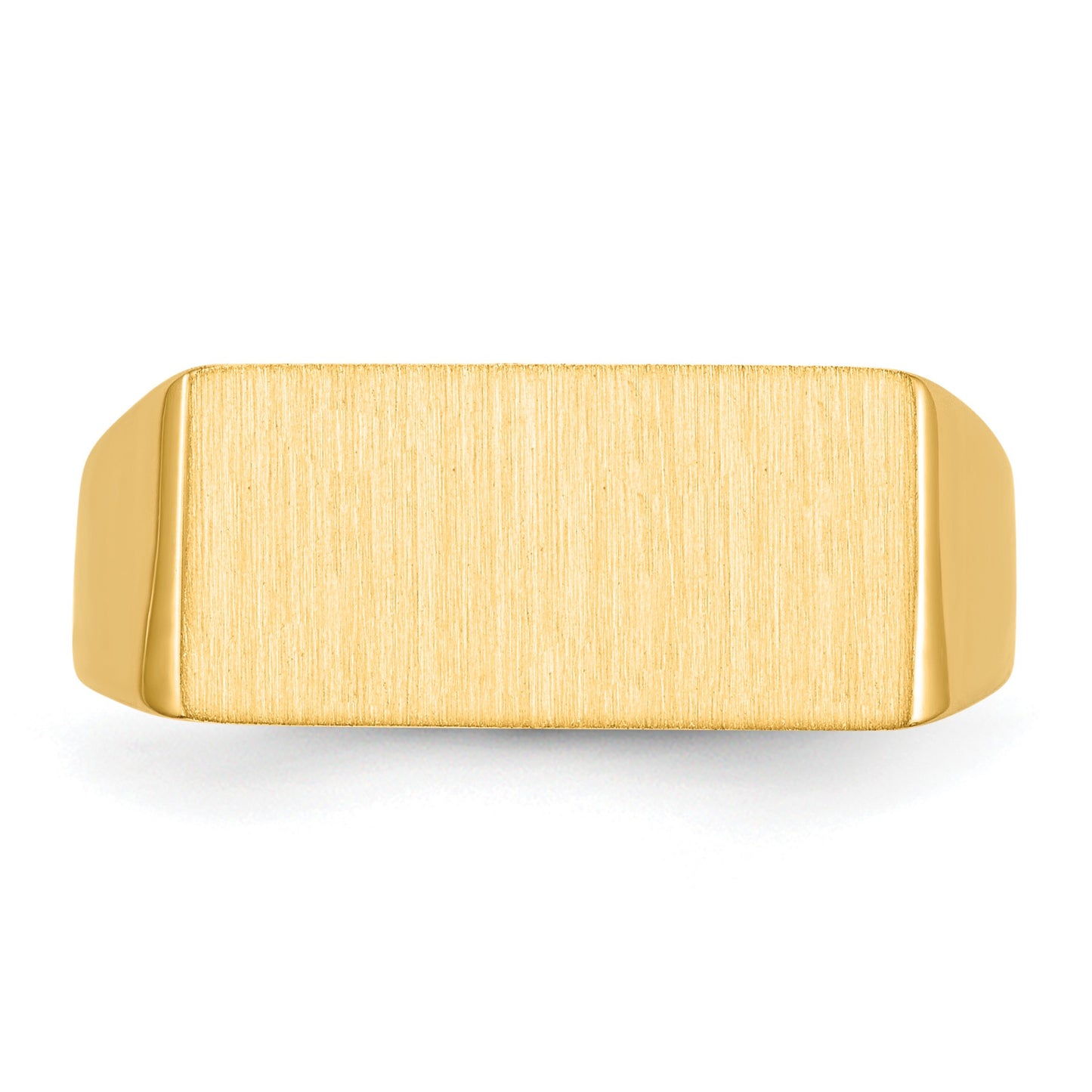 14k 16.5x8.0mm Rectangle Open Back Mens Signet Ring