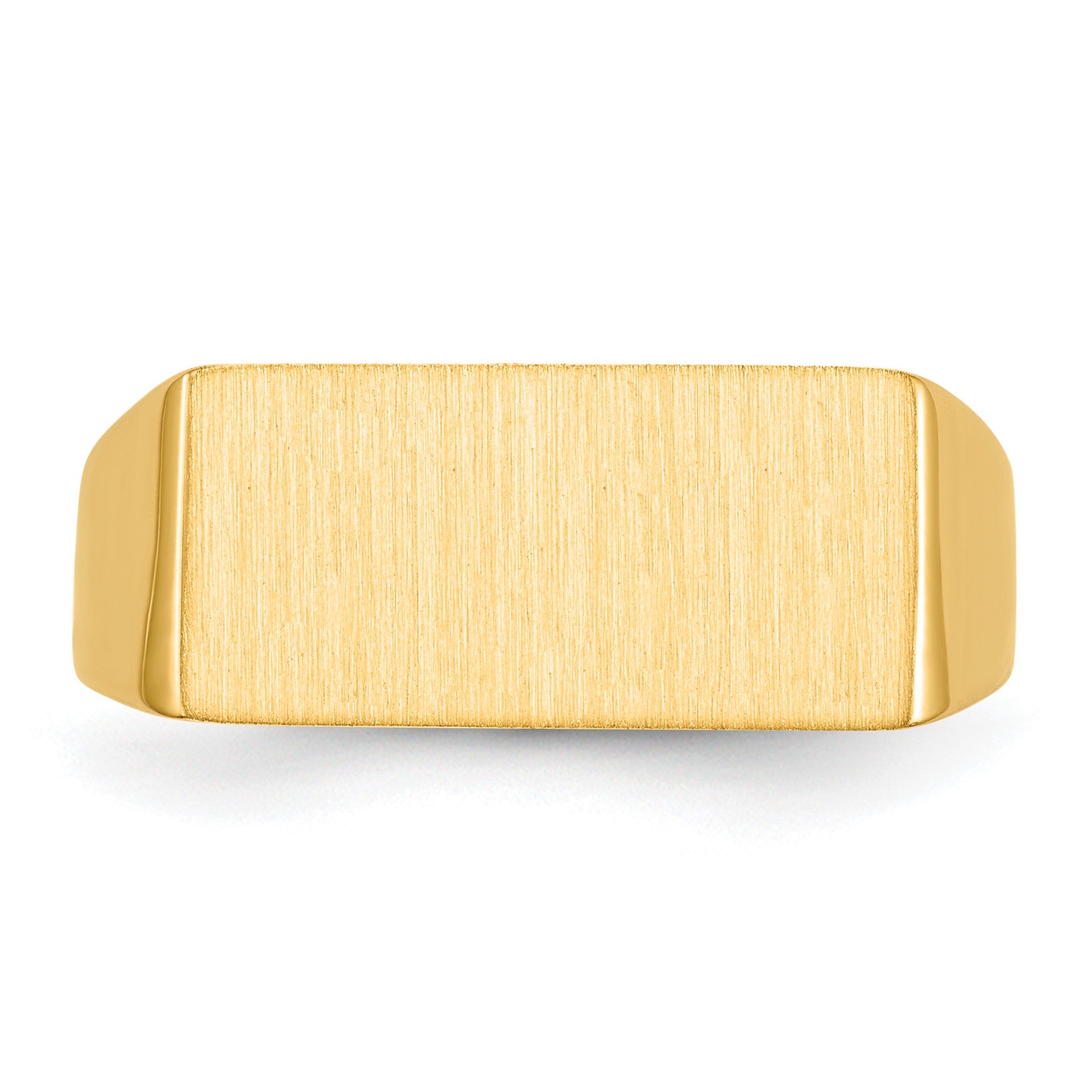 14k 16.5x8.0mm Rectangle Open Back Mens Signet Ring