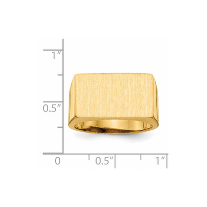 14k 18.0x11.0mm Open Back Men's Signet Ring