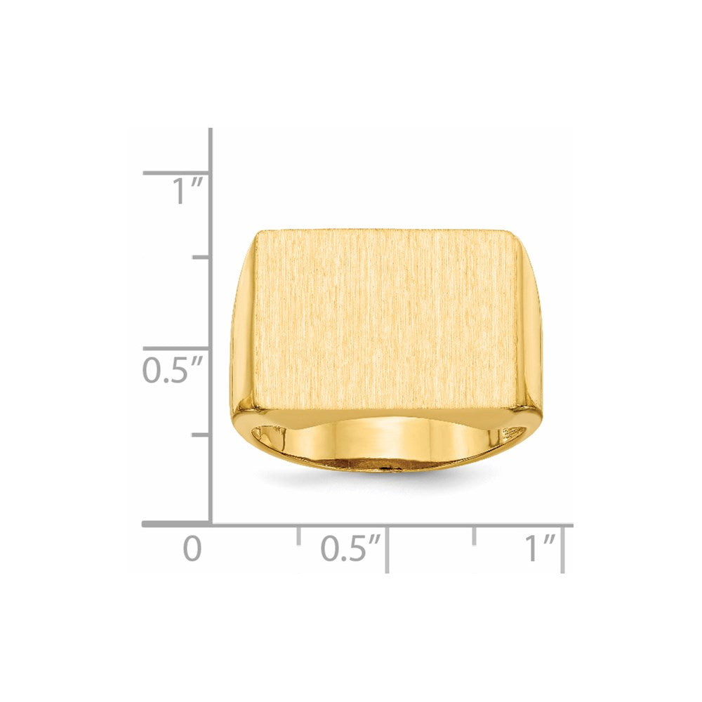 14k 14.5x19.5mm Open Back Men's Signet Ring