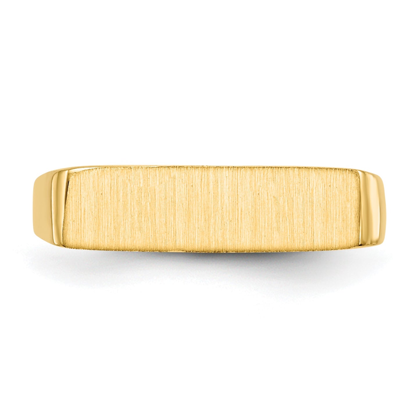 14k 16.5x5.0mm Rectangle Closed Back Signet Ring