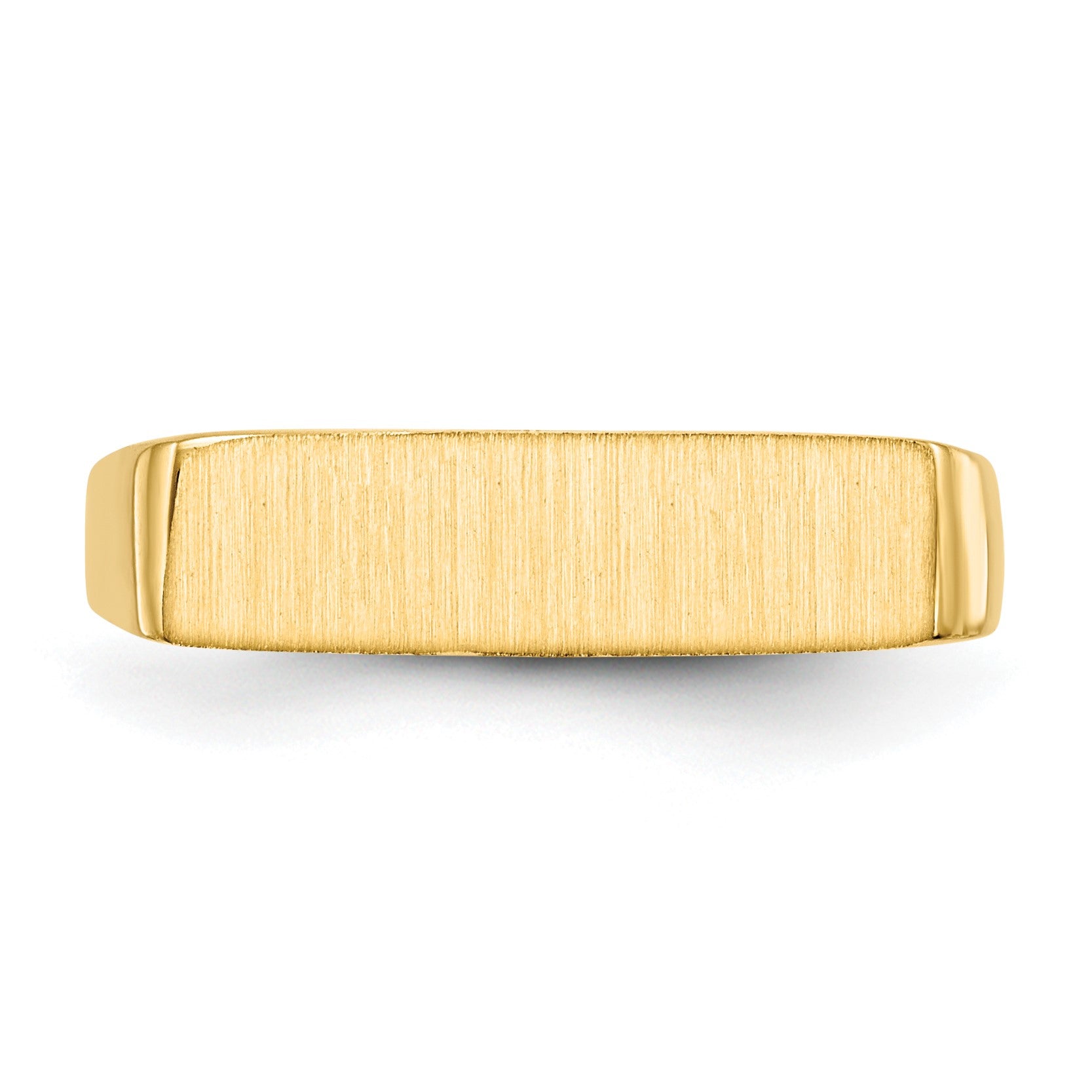 14k 16.5x5.0mm Rectangle Closed Back Signet Ring