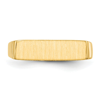 14k 16.5x5.0mm Rectangle Closed Back Signet Ring