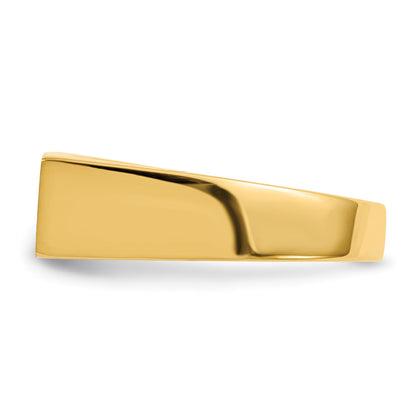 14k 16.0x6.0mm Rectangle Closed Back Signet Ring
