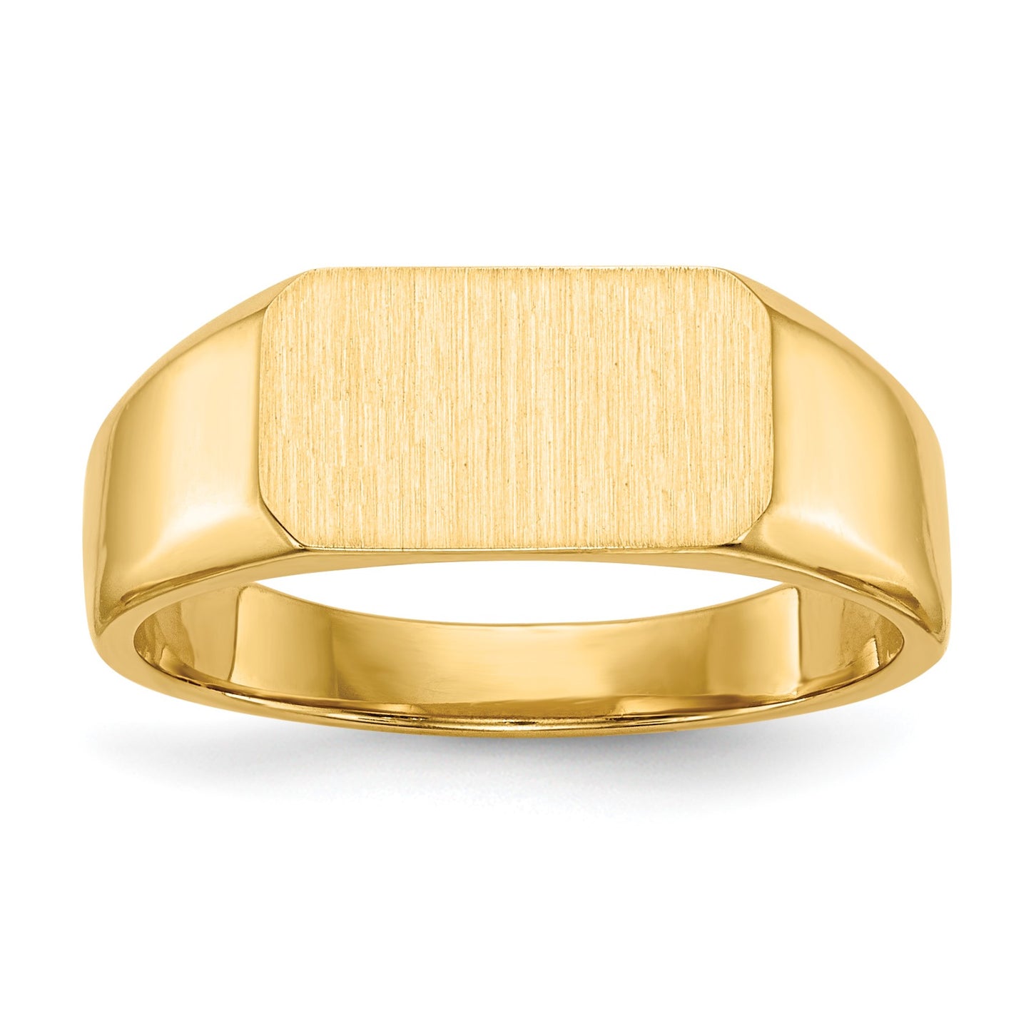 14k 11.5x6.5mm Octagon Closed Back Signet Ring