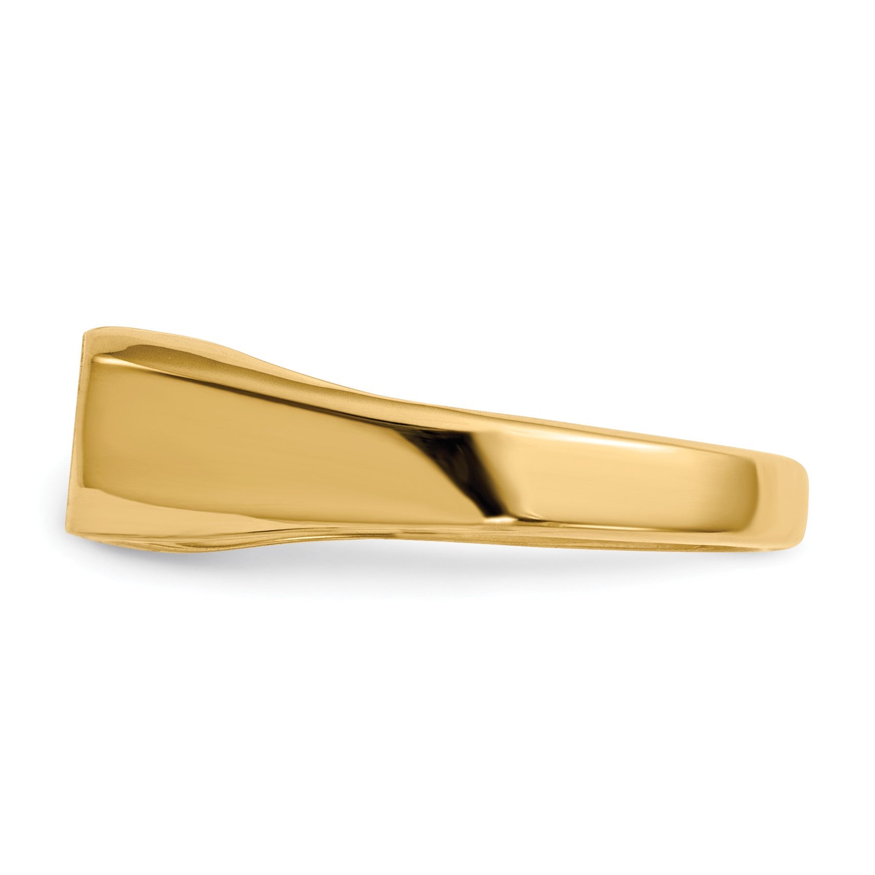 14k 13.5x5.5mm Rectangle Closed Back Signet Ring