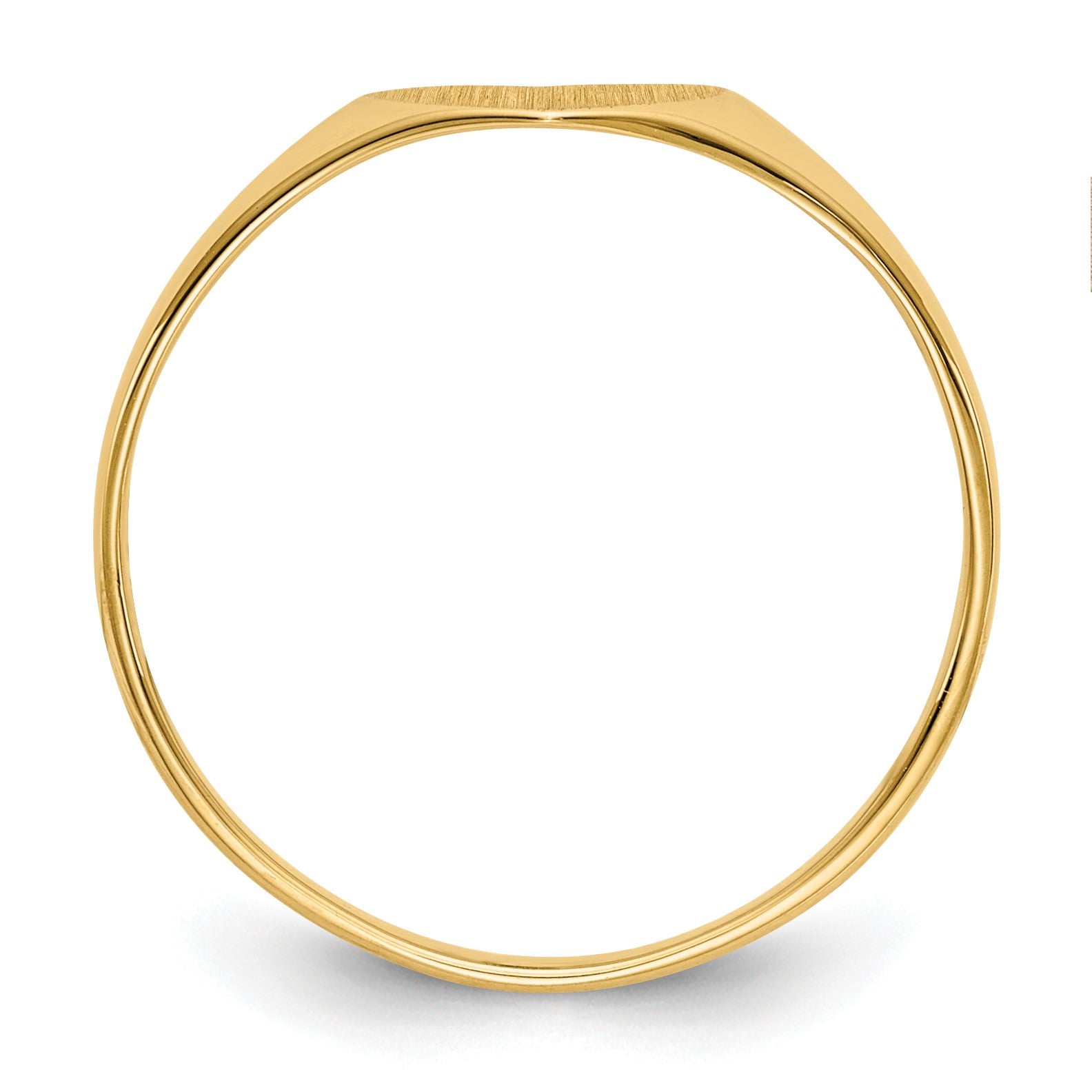 14k 7.5x6.0mm Closed Back Heart Signet Ring