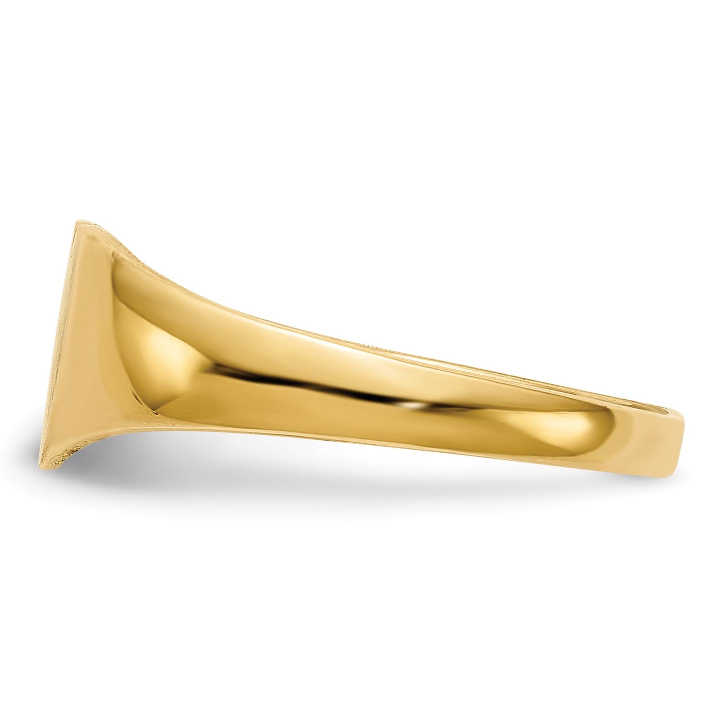 14k 8.0x6.5mm Closed Back Heart Signet Ring
