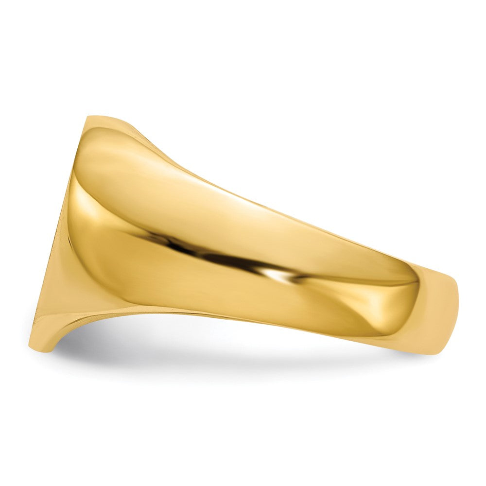 14k 11.5x12.5mm Closed Back Heart Signet Ring