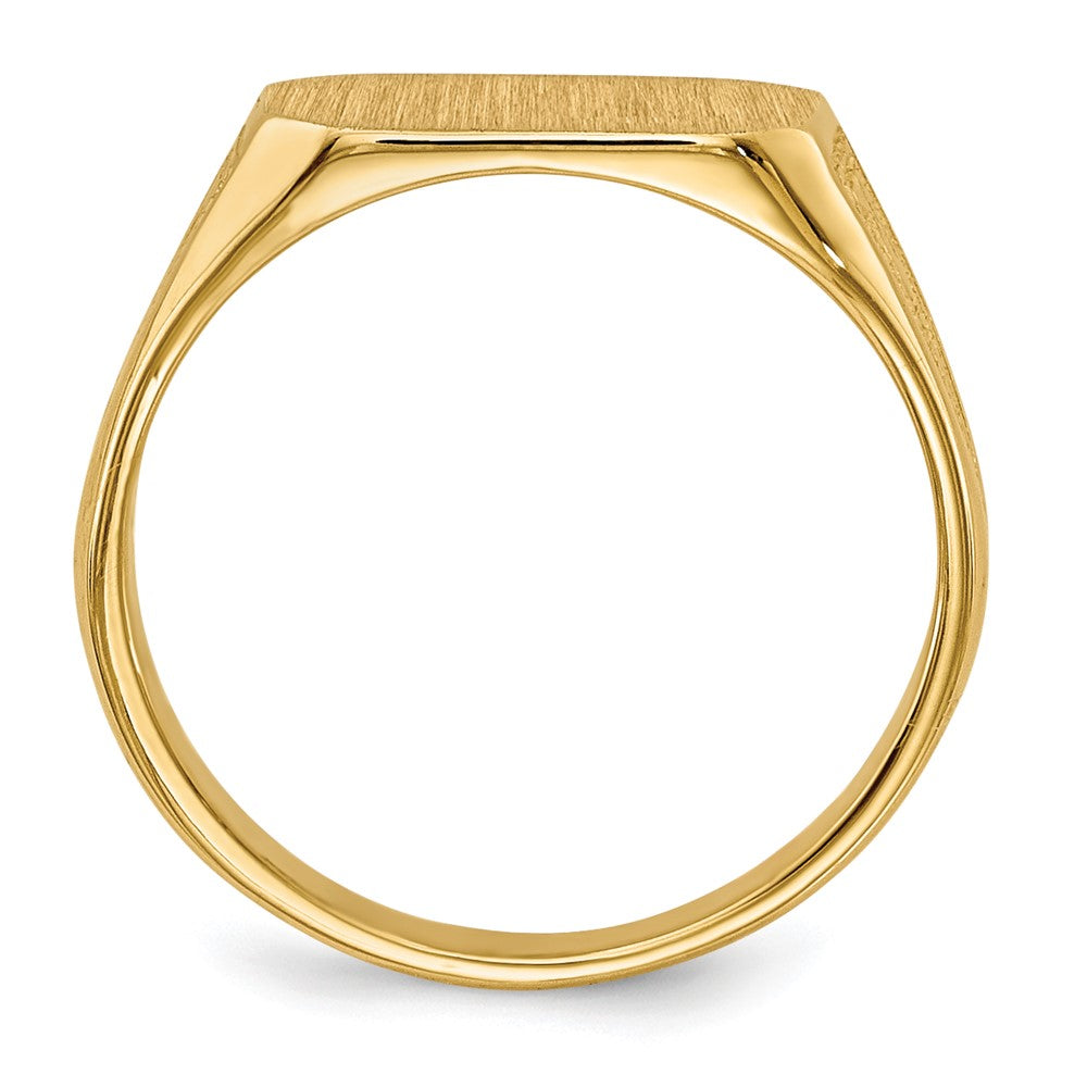 14k  8.5x5.0mm Closed Back Childs Signet Ring