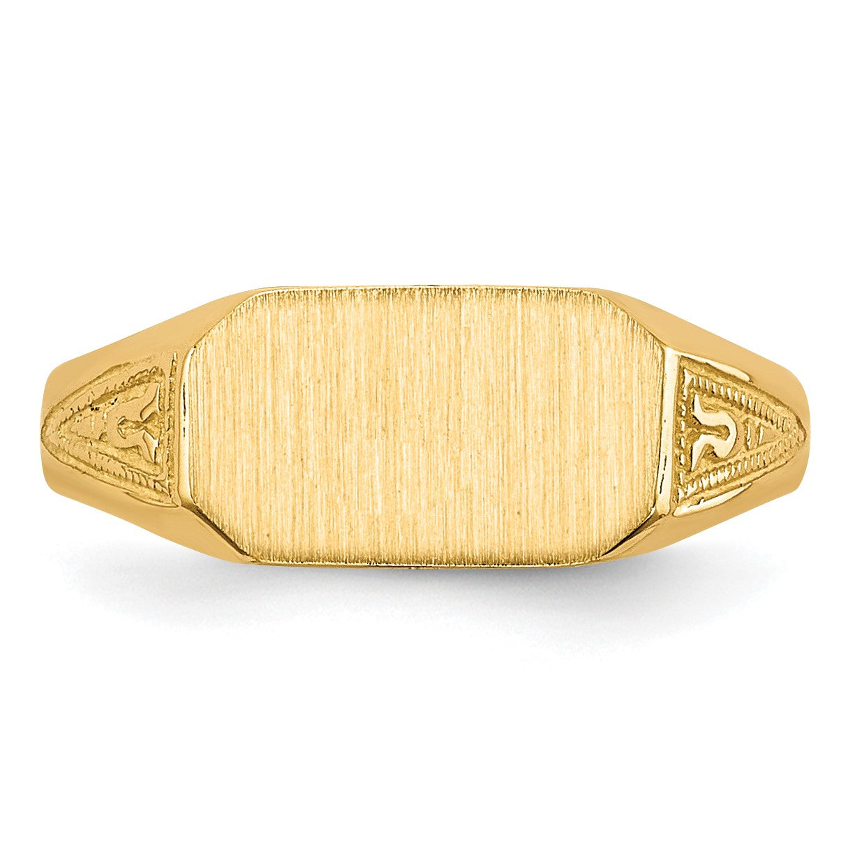 14k  8.5x5.0mm Closed Back Size 3 Childs Octagonal Signet Ring
