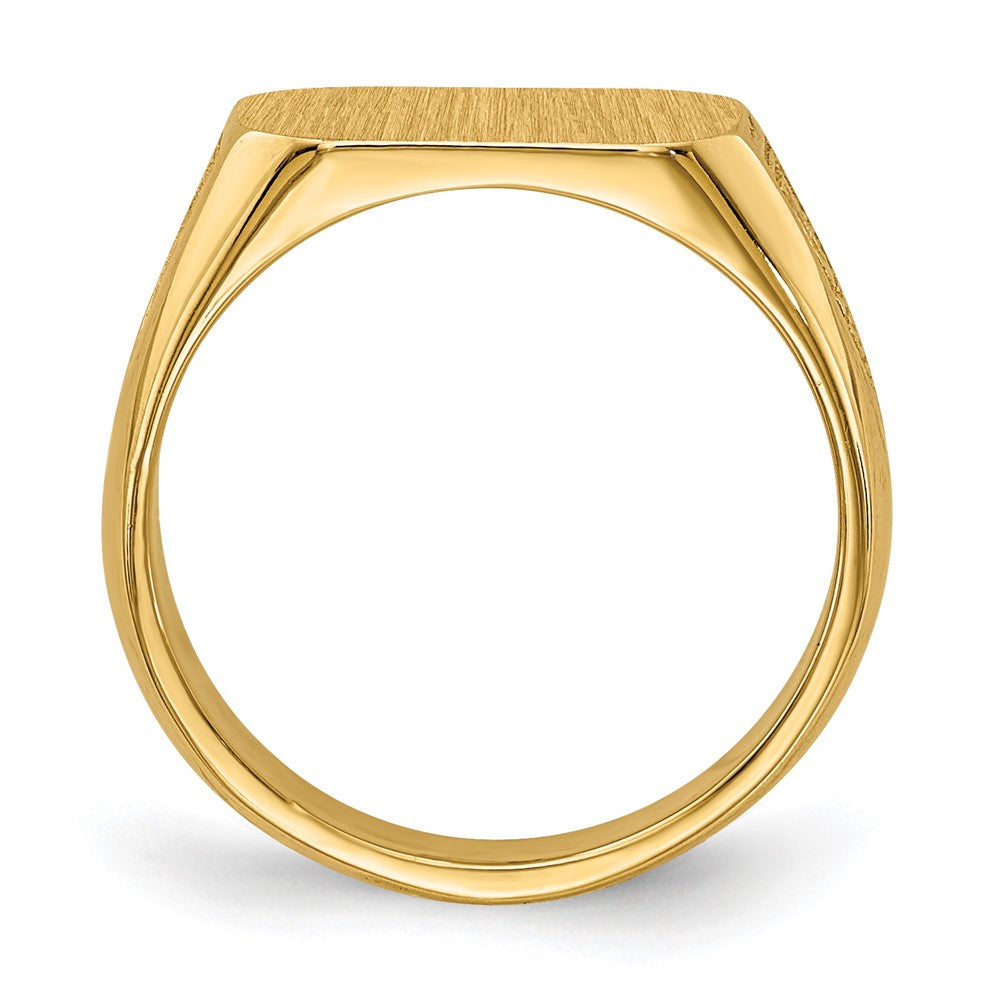 14k 10.0x5.5mm Closed Back Signet Ring