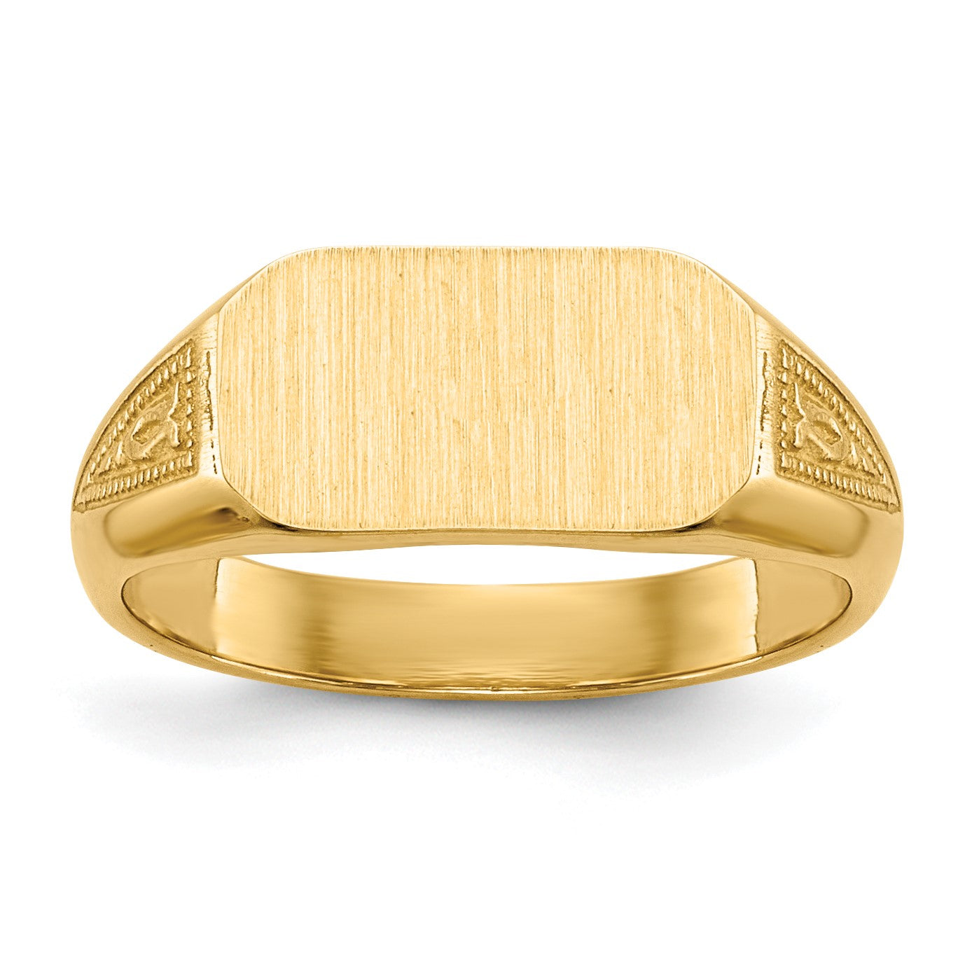 14k 10.0x5.5mm Closed Back Size 3 Childs Octagonal Signet Ring