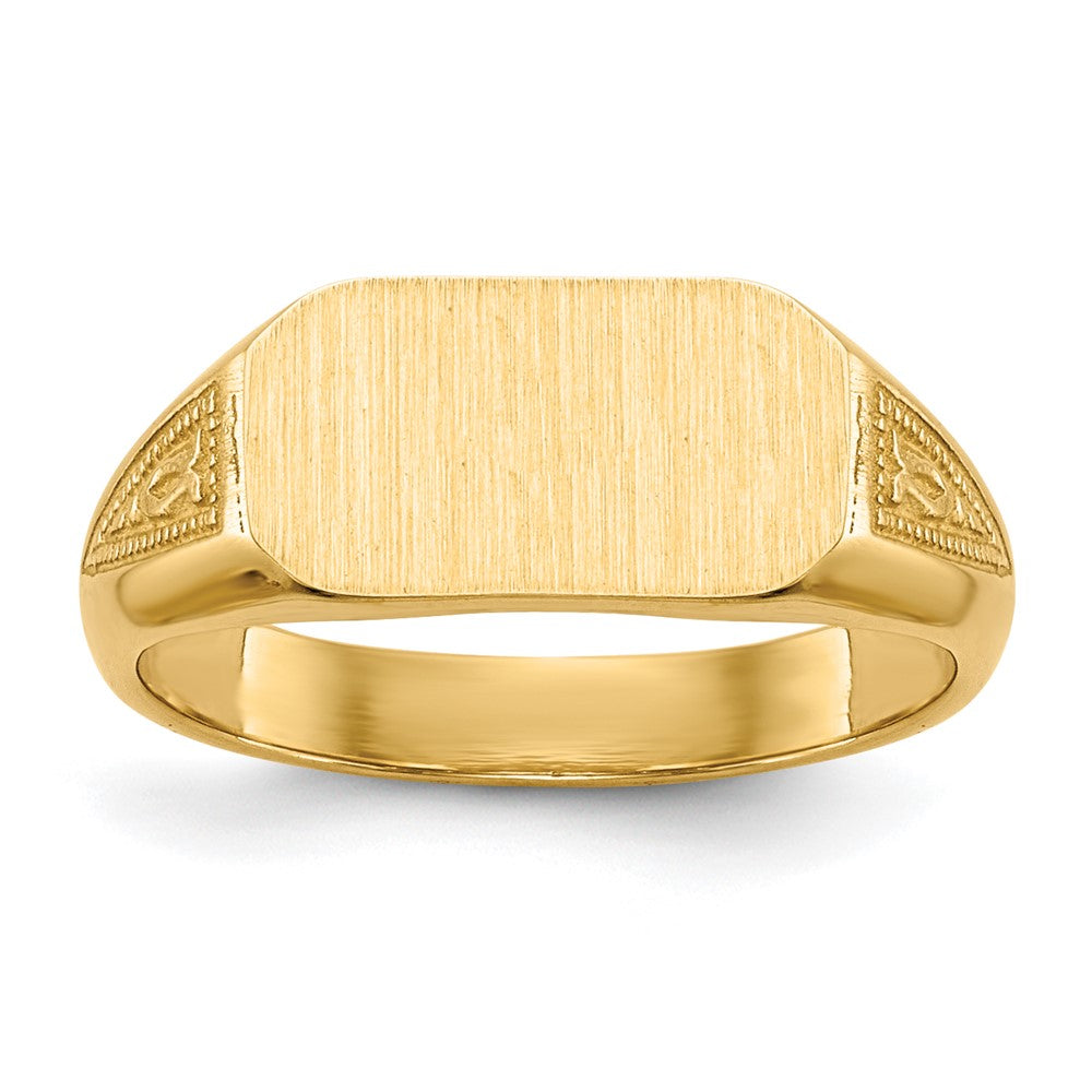 14k 10.0x5.5mm Closed Back Signet Ring