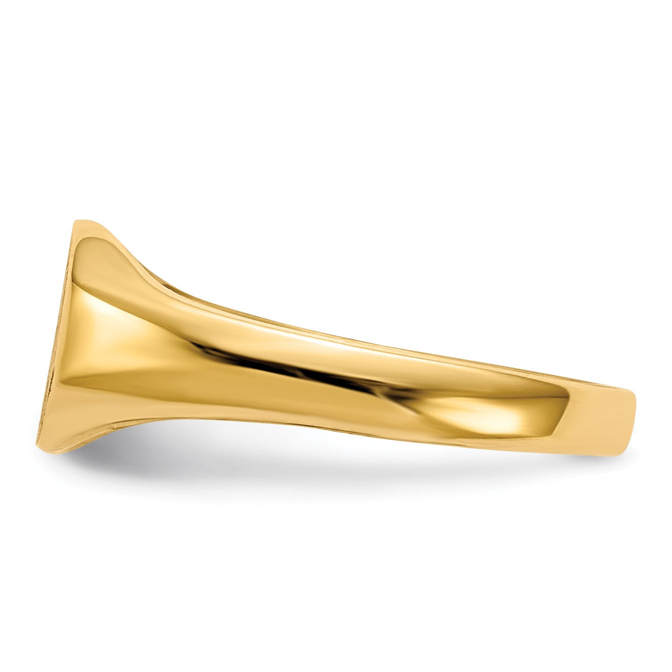 14k 8.0x6.25mm Open Back Size 2.5 Childs Oval Signet Ring