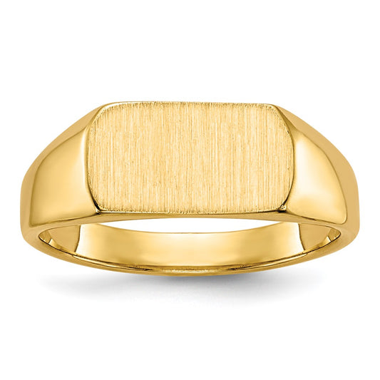 14k 10x6mm Open Back Signet Ring