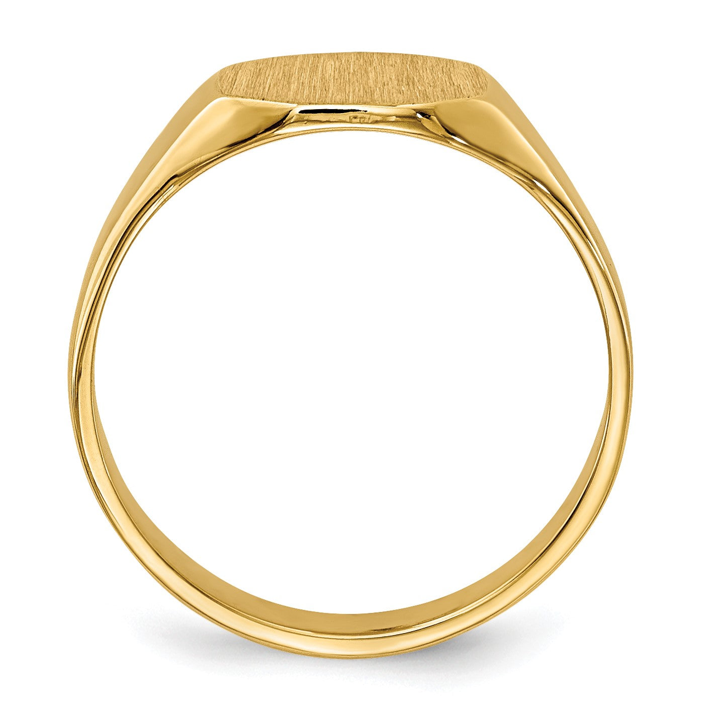 14k  8.0x6.25mm Closed Back Size 3 Childs Oval Signet Ring