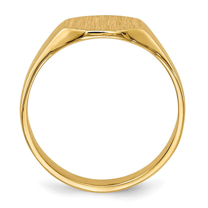 14k  8.0x6.25mm Closed Back Size 3 Childs Oval Signet Ring