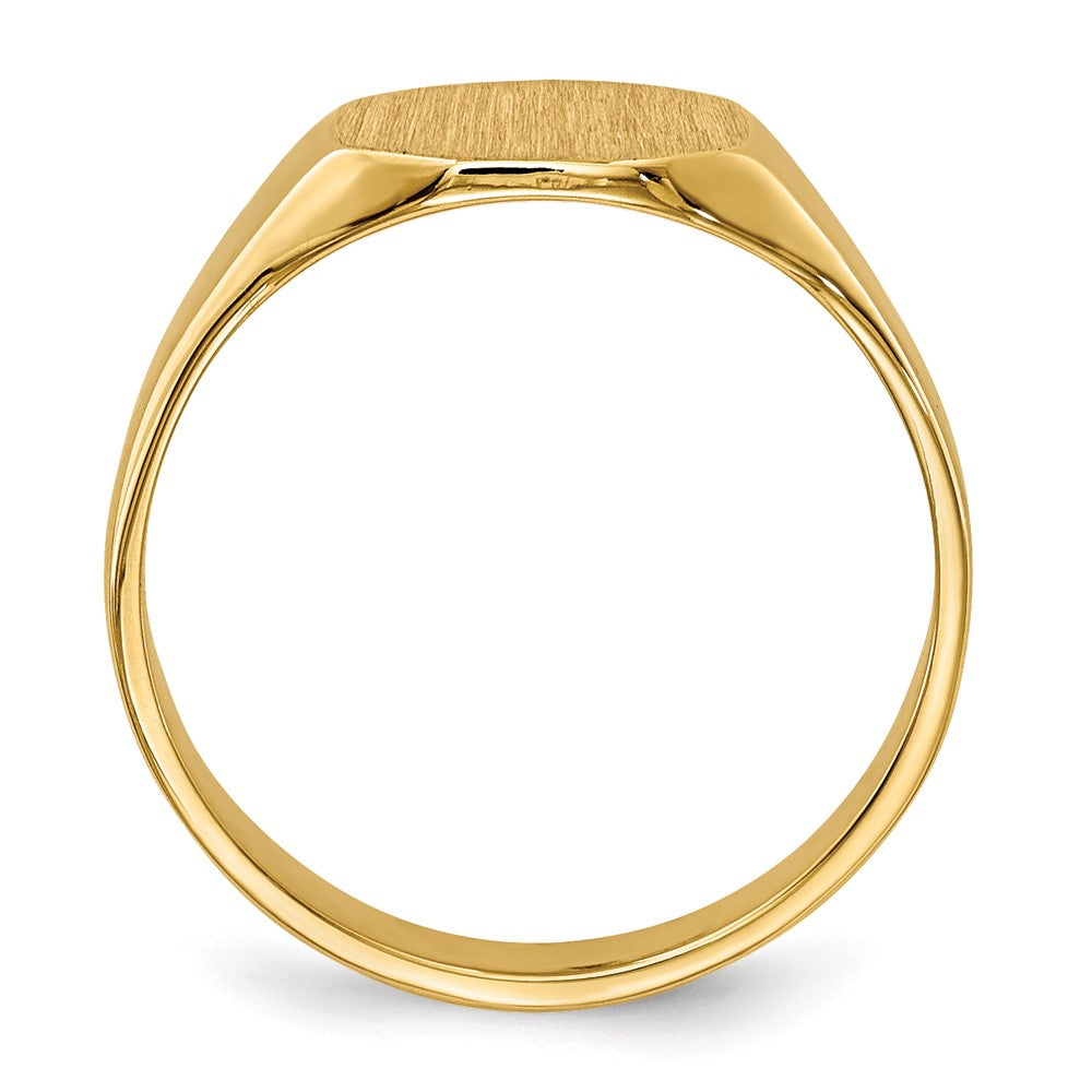 14k  8.0x6.25mm Closed Back Signet Ring