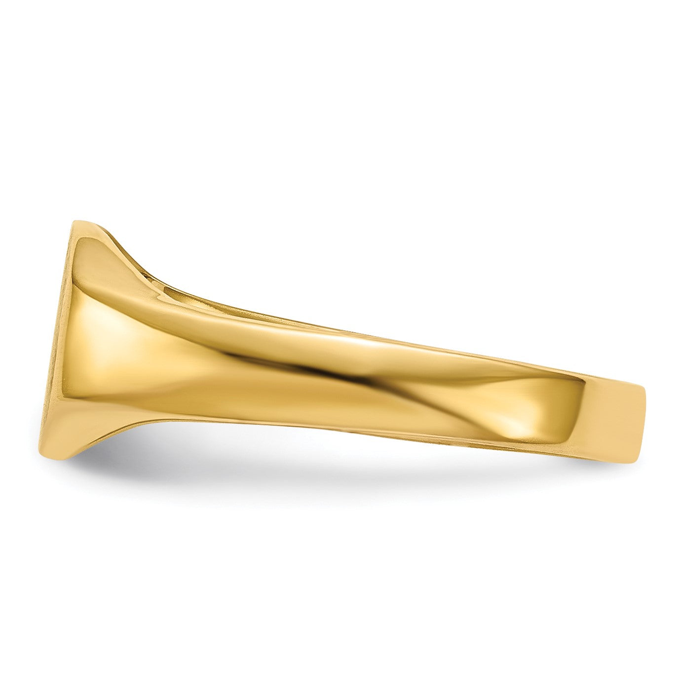 14k  8.0x6.25mm Closed Back Size 3 Childs Oval Signet Ring