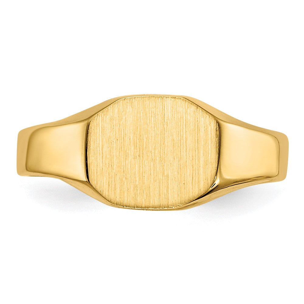 14k  8.0x6.25mm Closed Back Signet Ring