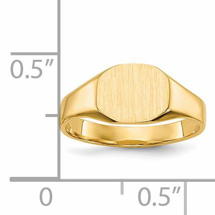 14k  8.0x6.25mm Closed Back Size 3 Childs Oval Signet Ring