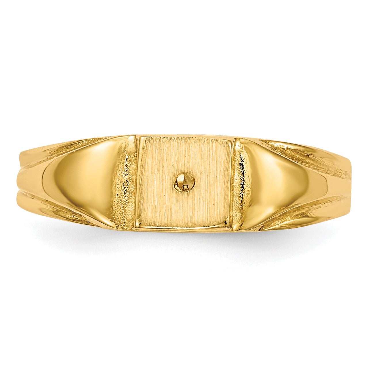 14k Holds 1-1.0mm Stone 4.5x4.5mm Closed Back Size 3 Childs Square Ring Mounting
