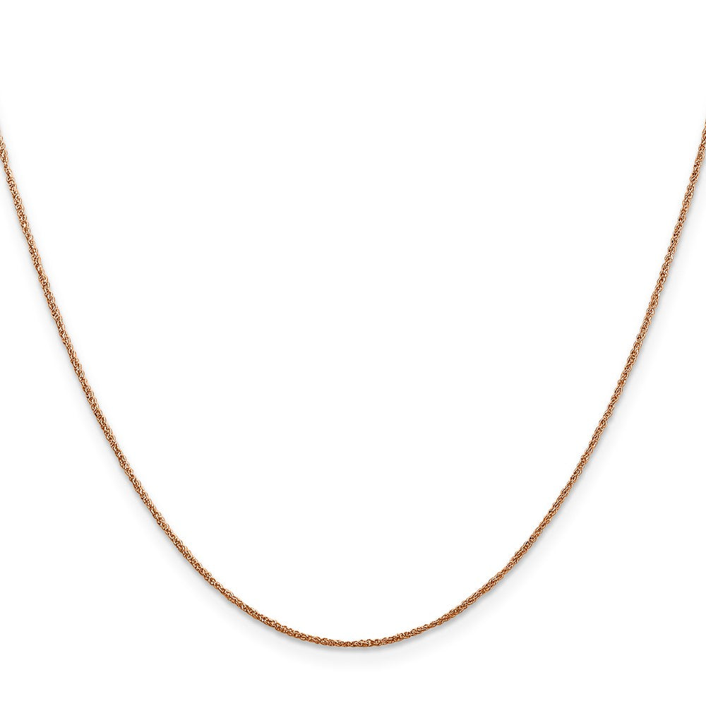 14K Rose Gold 18 inch .7mm Ropa with Spring Ring Clasp Chain