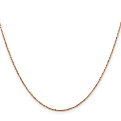 14K Rose Gold 18 inch .7mm Ropa with Spring Ring Clasp Chain