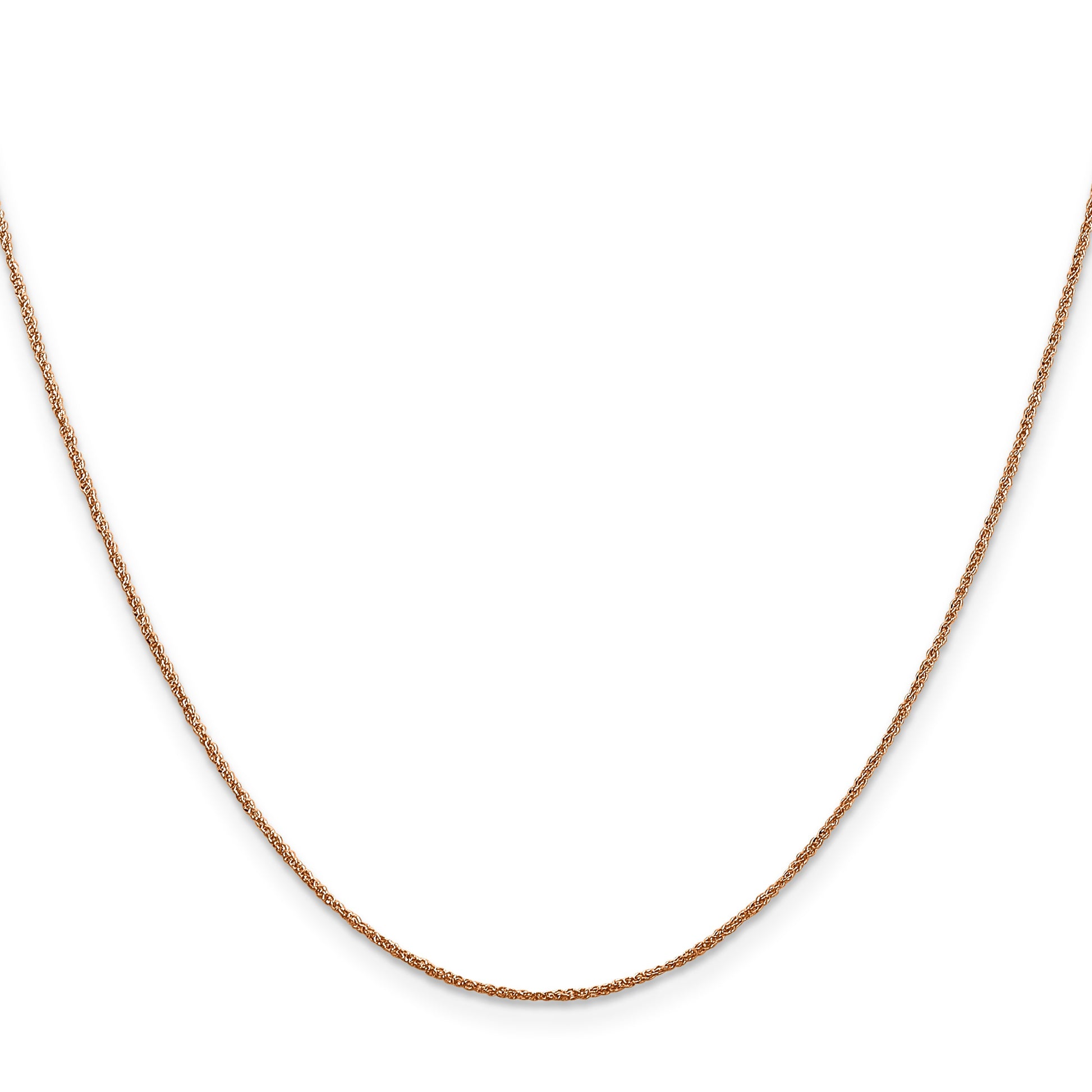 14K Rose Gold 20 inch .7mm Ropa with Spring Ring Clasp Chain