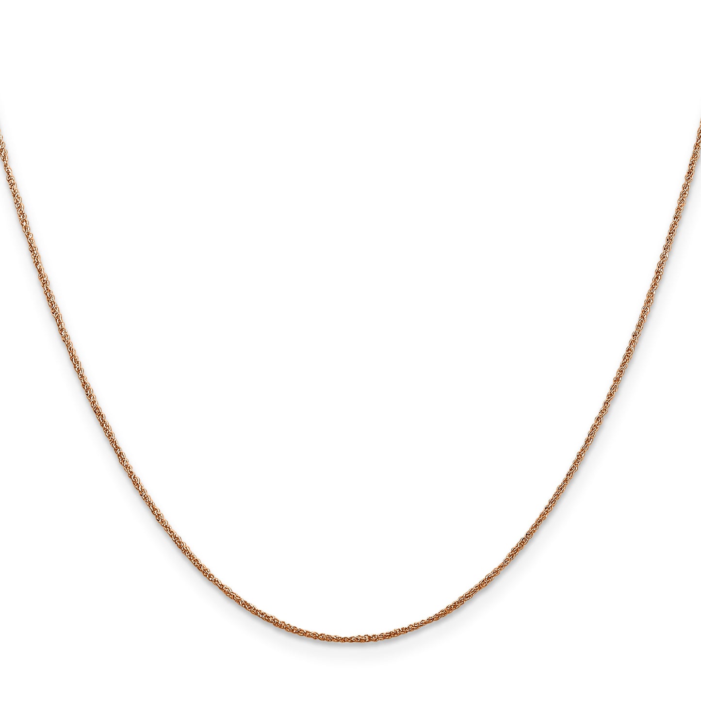 14K Rose Gold 18 inch .7mm Ropa with Spring Ring Clasp Chain