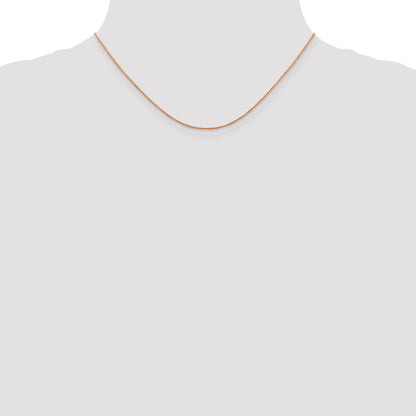 14K Rose Gold 16 inch .7mm Ropa with Spring Ring Clasp Chain