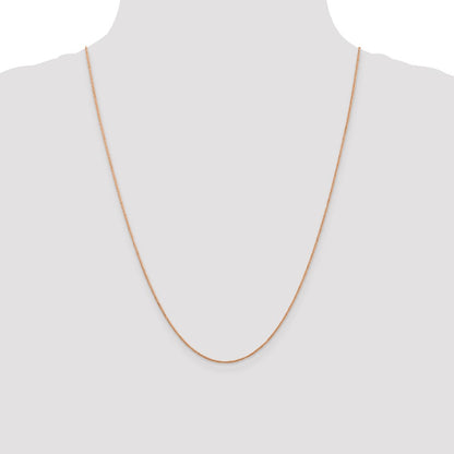 14K Rose Gold 24 inch .7mm Ropa with Spring Ring Clasp Chain