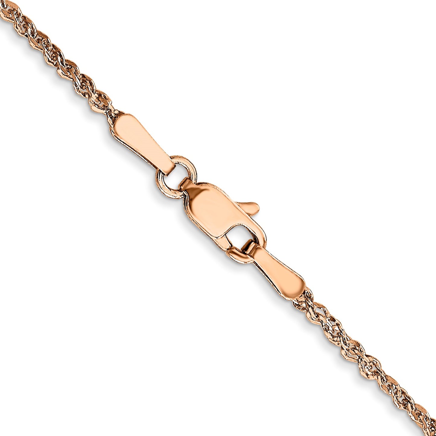 14K Rose Gold 20 inch  1.7mm Ropa with Lobster Clasp Chain
