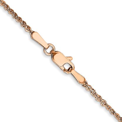 14K Rose Gold 24 inch  1.7mm Ropa with Lobster Clasp Chain