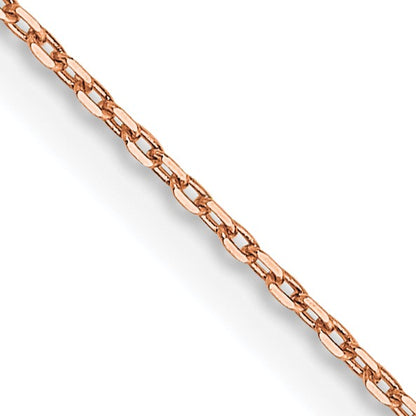 14K Rose Gold 22 inch .8mm Diamond-cut Cable with Lobster Clasp Chain