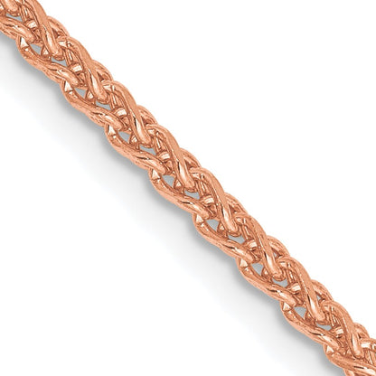 14K Rose Gold 20 inch 2.1mm Diamond-cut Spiga with Lobster Clasp Chain