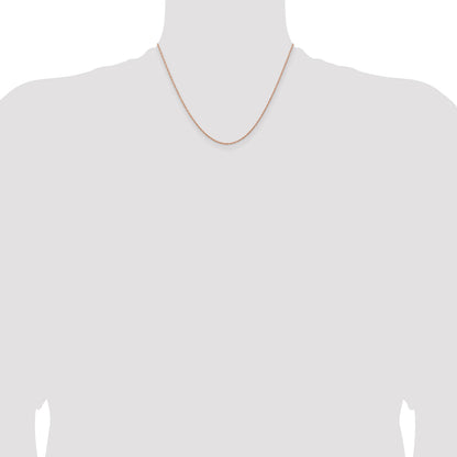 14K Rose Gold 18 inch 1.15mm Baby Rope with Spring Ring Clasp Chain
