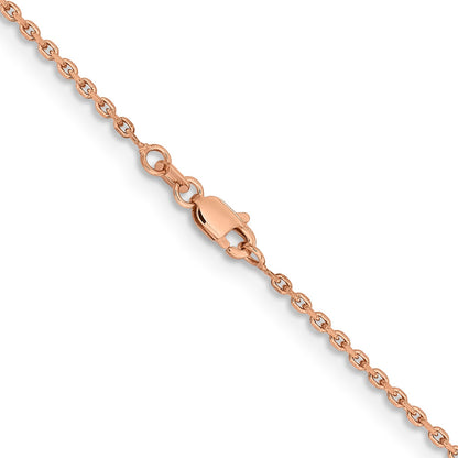 14K Rose Gold 18 inch 1.8mm Diamond-cut Cable with Lobster Clasp Chain