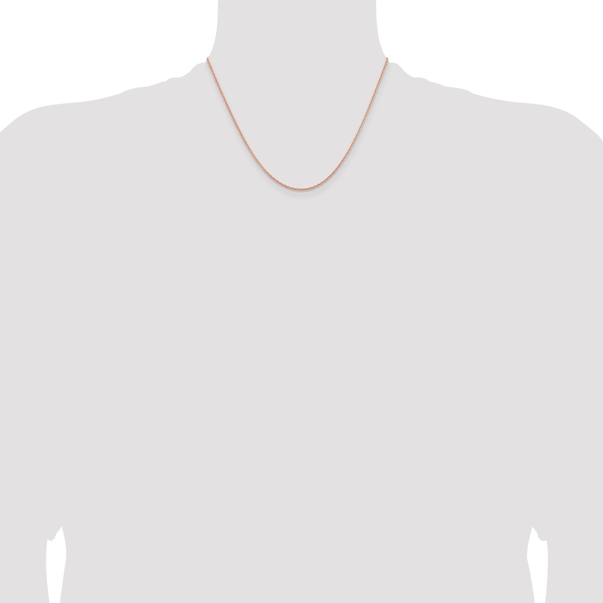 14K Rose Gold 18 inch 1.8mm Diamond-cut Cable with Lobster Clasp Chain