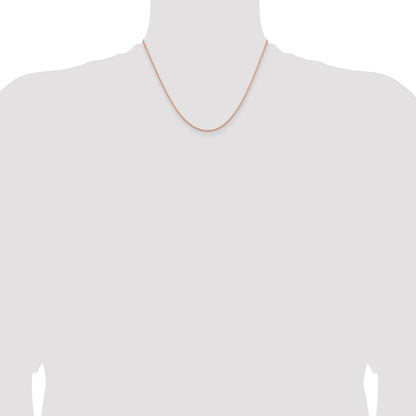 14K Rose Gold 18 inch 1.8mm Diamond-cut Cable with Lobster Clasp Chain