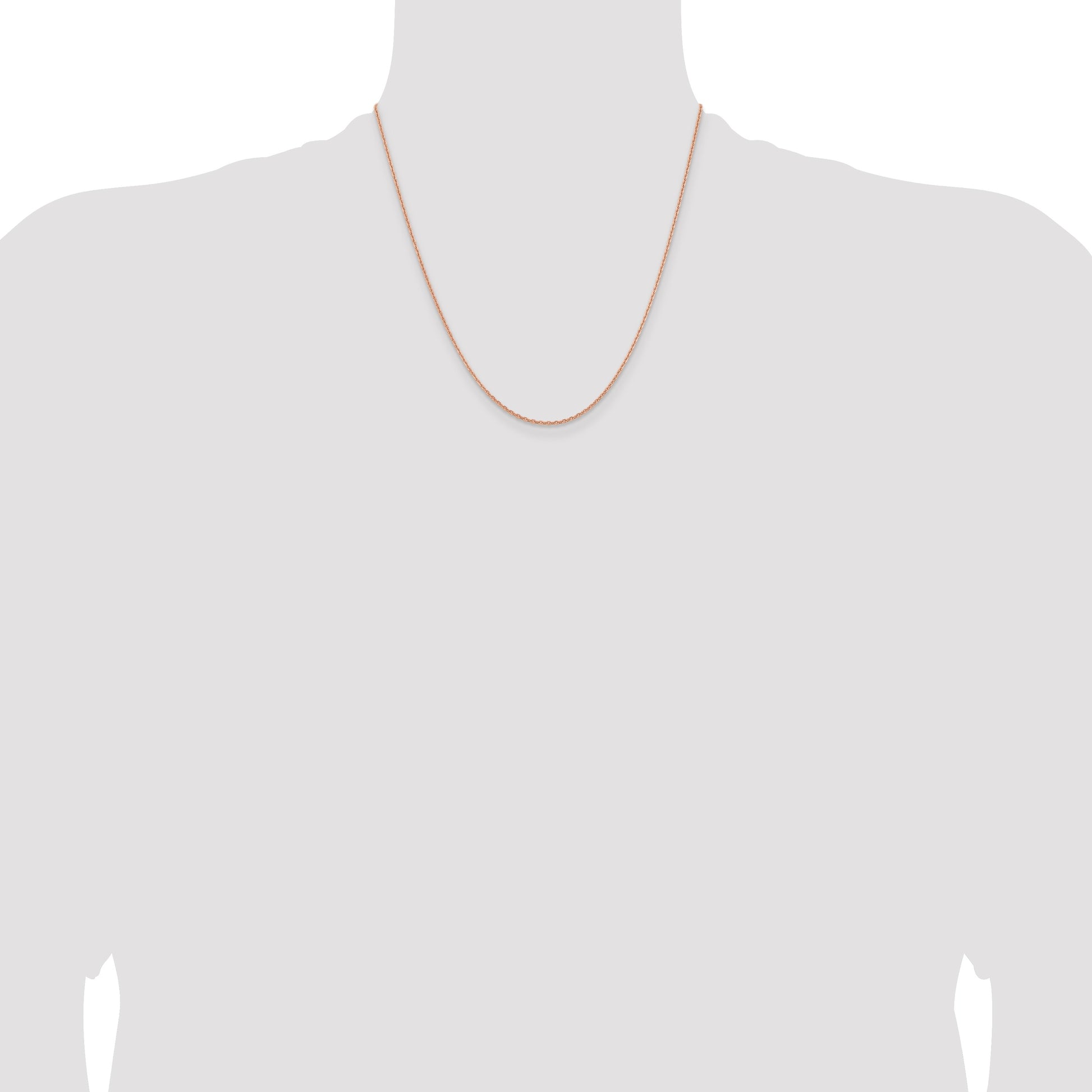 14K Rose Gold 20 inch 1.8mm Diamond-cut Cable with Lobster Clasp Chain