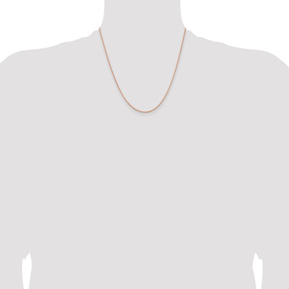 14K Rose Gold 20 inch 1.8mm Diamond-cut Cable with Lobster Clasp Chain