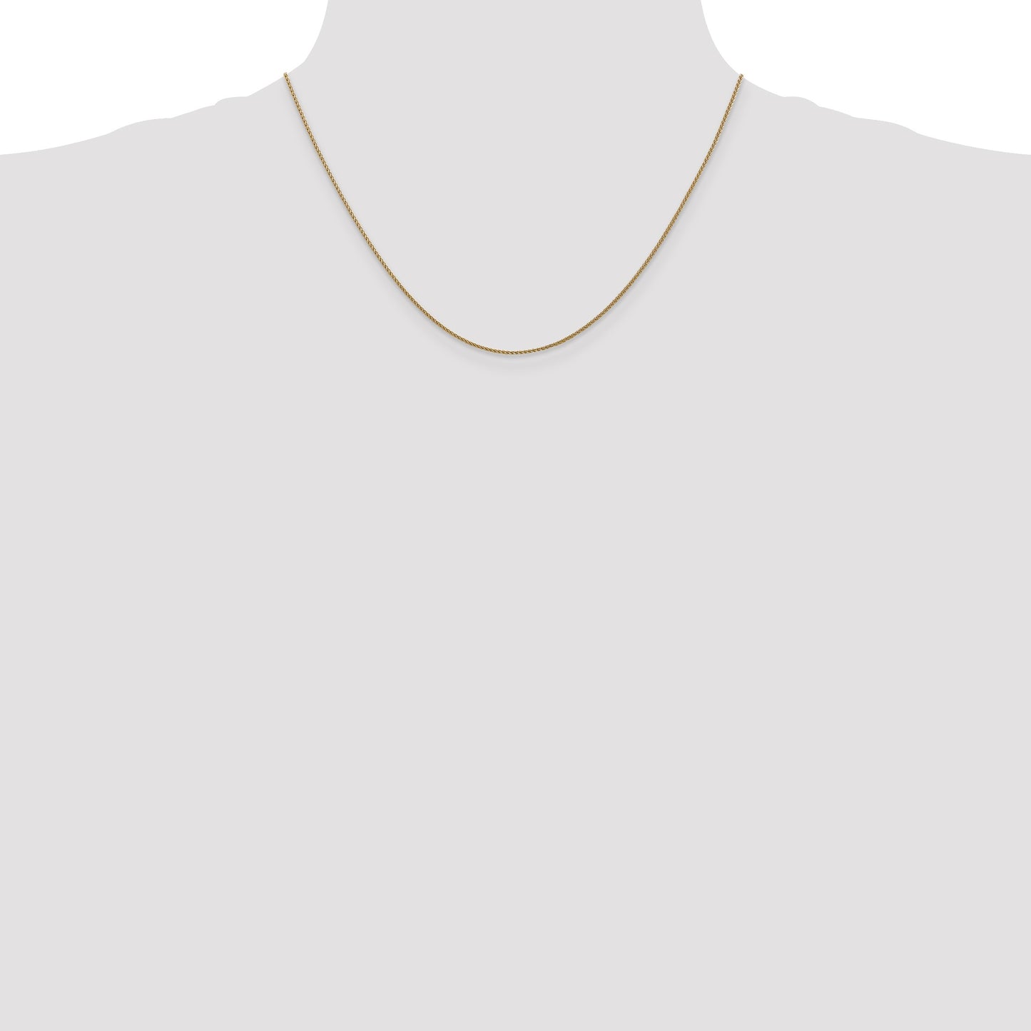 14K Rose Gold 18 inch 1.05mm Diamond-cut Spiga with Lobster Clasp Chain