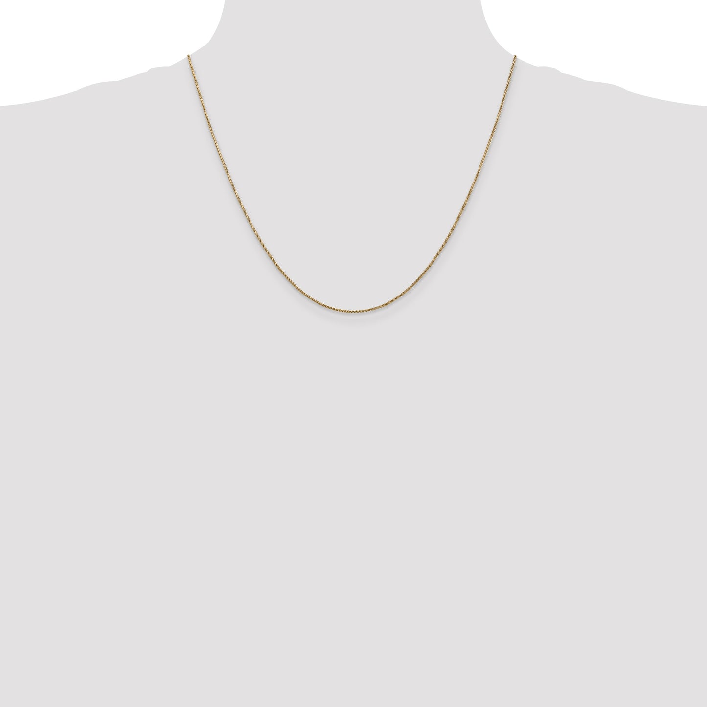 14K Rose Gold 20 inch 1.05mm Diamond-cut Spiga with Lobster Clasp Chain